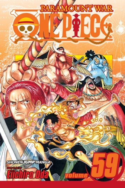 One Piece, Vol. 59 manga cover featuring characters from the Paramount War arc.