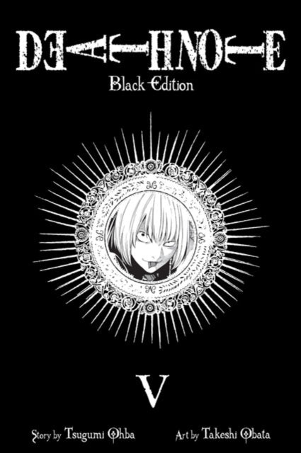 Death Note Black Edition Vol 5 cover art featuring a character in a circular frame.
