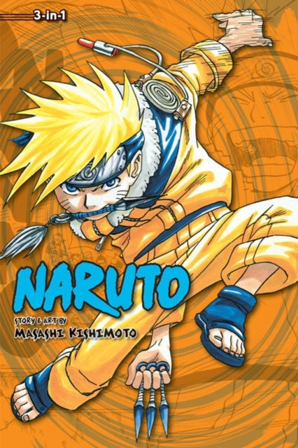 Naruto (3-in-1 Edition), Vol. 2 manga cover featuring Naruto in action.