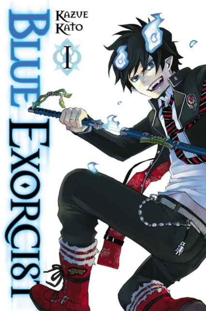 Blue Exorcist, Vol. 1 manga cover featuring Rin Okumura.