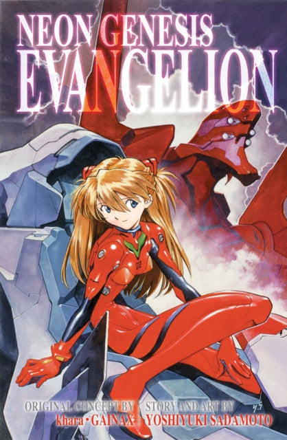 Neon Genesis Evangelion manga cover featuring Asuka Langley Soryu and Eva Unit-02.
