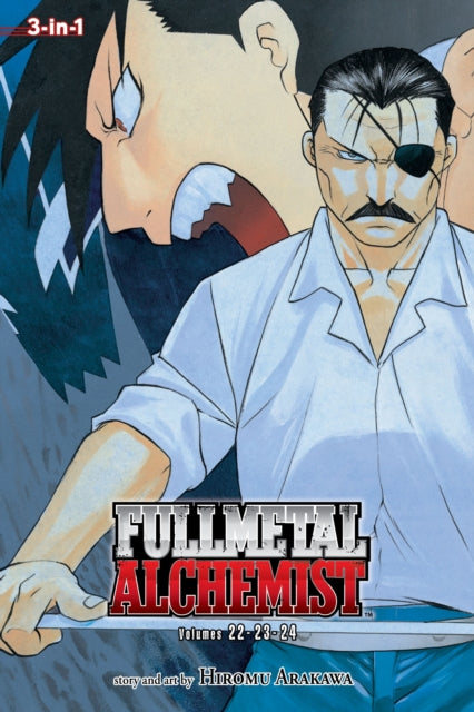 Fullmetal Alchemist 3-in-1 manga volume 8 cover art featuring two male characters.