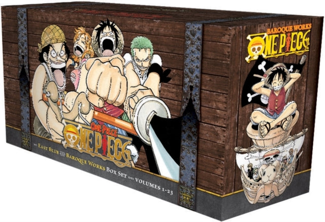 One Piece Box Set 1: East Blue and Baroque Works, volumes 1-23.