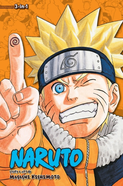 Naruto (3-in-1 Edition), Vol. 8 manga cover featuring Naruto Uzumaki.