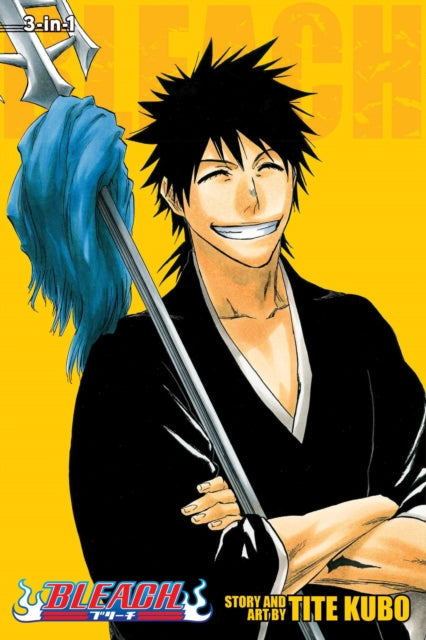 Bleach 3-in-1 Vol 10 manga cover featuring Ichigo with a mop.