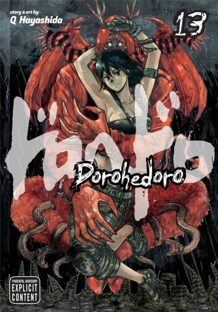 Dorohedoro, Vol. 13 manga cover featuring a woman and a red monster.