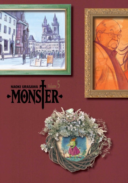 Monster: The Perfect Edition, Vol. 5 manga cover with artwork and floral wreath.
