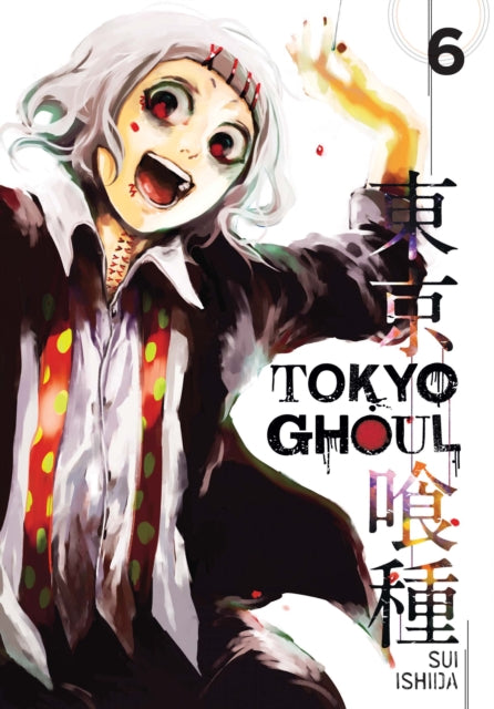 Tokyo Ghoul, Vol. 6 manga cover featuring a character with white hair and red eyes.