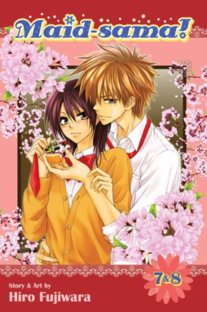 Manga cover for Maid-sama! featuring Misaki and Takumi surrounded by cherry blossoms.