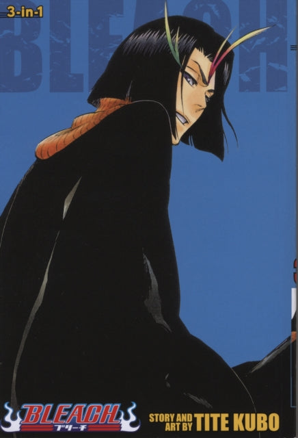 Bleach 3-in-1 Edition Vol. 13 manga cover featuring a character with black hair and a black cloak.