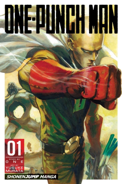One-Punch Man, Vol. 1 manga cover featuring Saitama in action.