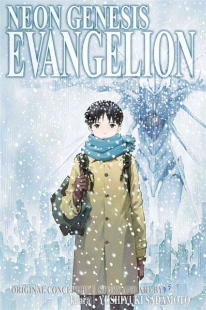Neon Genesis Evangelion manga cover with Shinji in the snow.