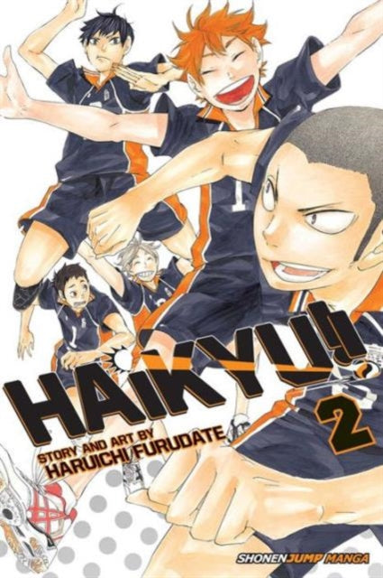 Haikyu!! Vol. 2 manga cover featuring anime characters in volleyball uniforms.