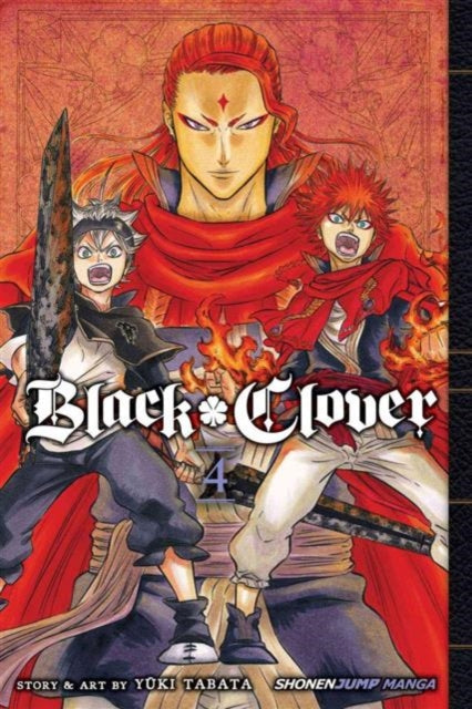 Black Clover, Vol. 4 manga cover featuring Asta and other characters.