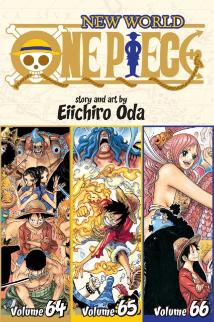 One Piece New World volumes 64, 65, and 66 manga cover art.