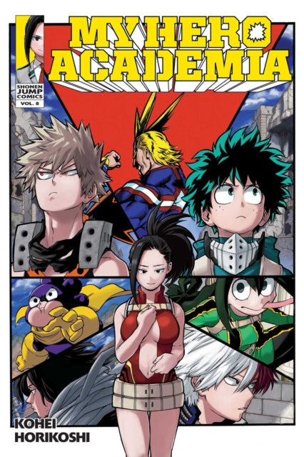 My Hero Academia, Vol. 8 manga cover featuring multiple characters.
