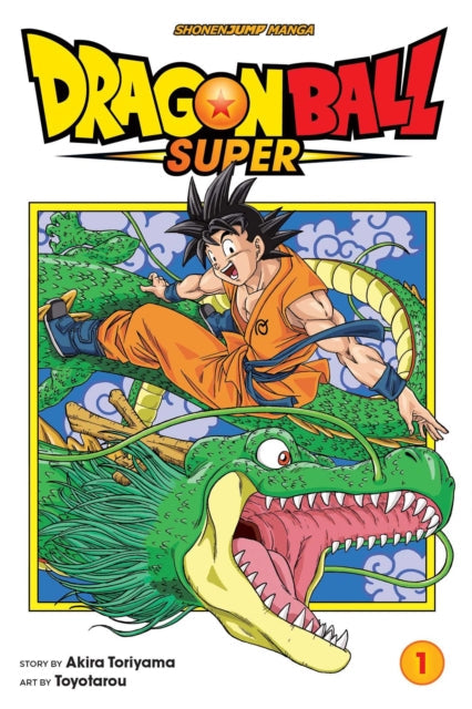 Dragon Ball Super, Vol. 1 manga cover with Goku and Shenron.