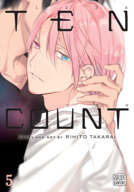 Ten Count, Vol. 5 manga cover featuring two men with pink hair and blue eyes.