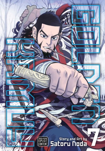 Golden Kamuy, Vol. 7 manga cover featuring a man with a sword.