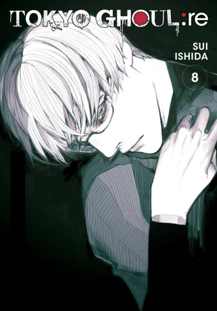 Tokyo Ghoul: re, Vol. 8 manga cover featuring a character with white hair and glasses.