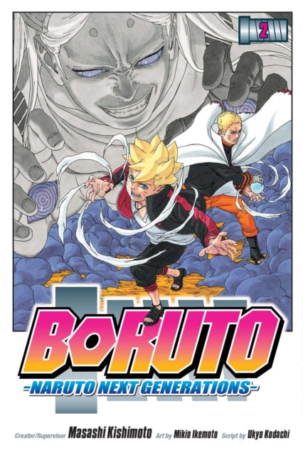 Boruto: Naruto Next Generations, Vol. 2 manga cover featuring Boruto and Naruto.