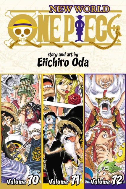 One Piece New World volumes 70, 71, and 72 manga collection.