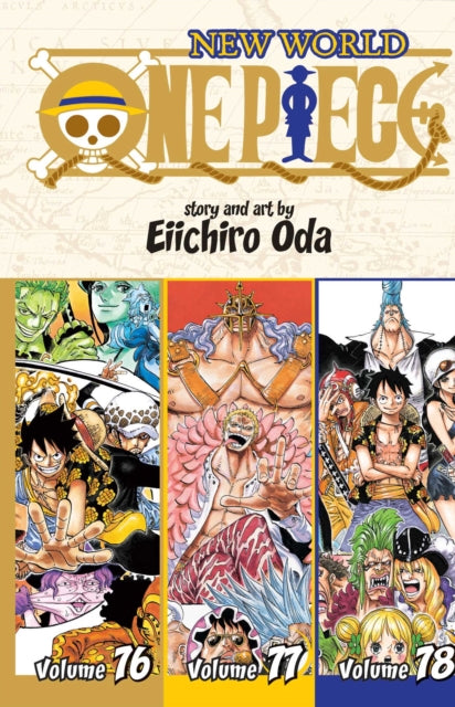 One Piece New World volumes 76, 77, and 78 manga collection.