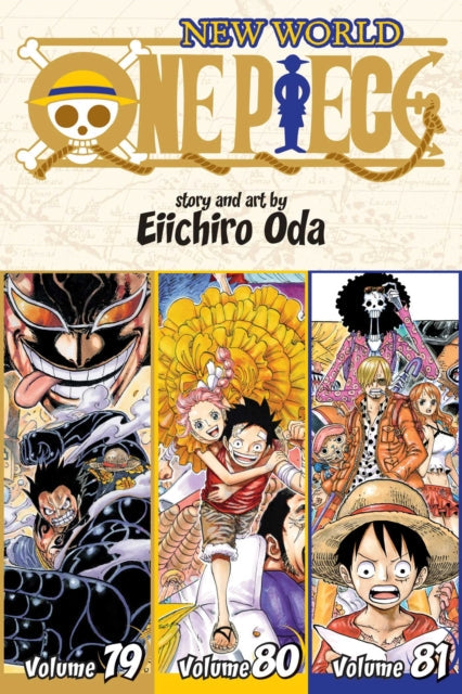 One Piece New World volumes 79, 80, and 81 manga collection.