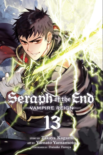 Seraph of the End, Vol. 13 manga cover featuring a young man with spiky black hair and a determined expression.