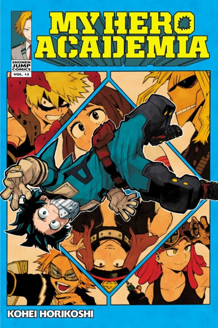My Hero Academia, Vol. 12 manga cover featuring multiple characters.