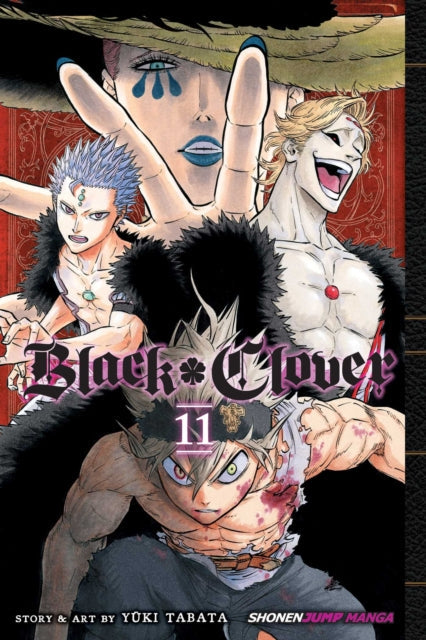 Black Clover, Vol. 11 manga cover featuring Asta and other characters.