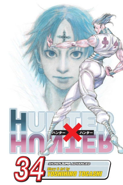 Hunter x Hunter, Vol. 34 manga cover featuring Chrollo and Hisoka.