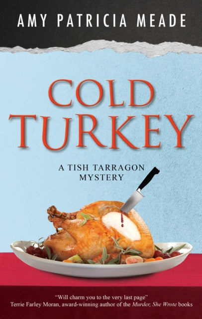 Cold Turkey book cover featuring a roasted turkey with a knife in it.