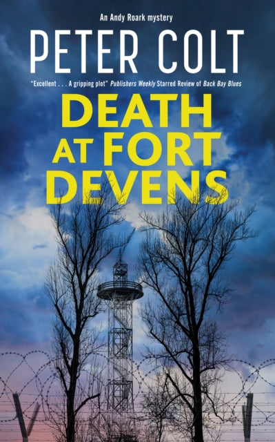 Death at Fort Devens book cover featuring a tower and barbed wire.