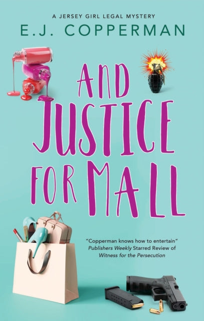 Book cover for "And Justice For Mall" by E.J. Copperman.