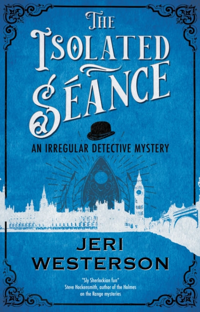 The Isolated Seance book cover with a blue background and white text.