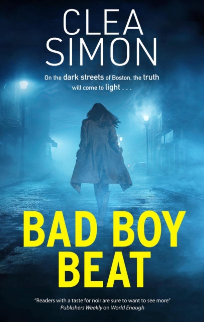 Bad Boy Beat book cover featuring a woman walking down a foggy street.