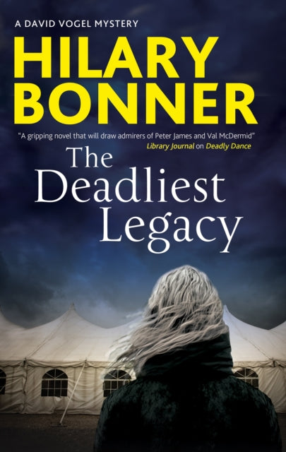 The Deadliest Legacy book cover with a person looking at a tent.