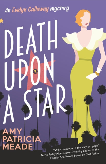 Death Upon a Star book cover featuring a stylized woman and palm trees.