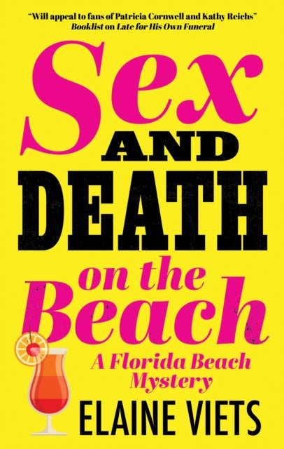 Sex and Death on the Beach book cover with a cocktail.