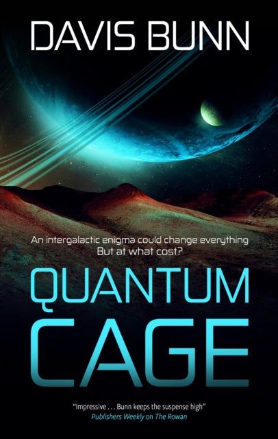 Quantum Cage book cover with a space scene.
