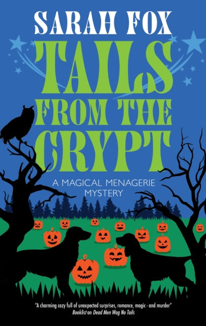 Book cover for "Tails from the Crypt" featuring pumpkins and dogs.