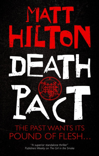Book cover for Death Pact by Matt Hilton with a red sigil.
