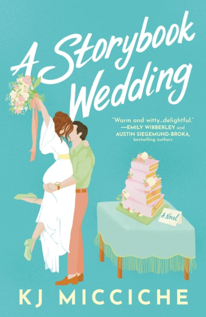 A Storybook Wedding book cover featuring a pregnant bride and groom with a wedding cake.
