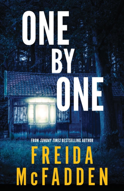 Book cover for "One by One" by Freida McFadden.