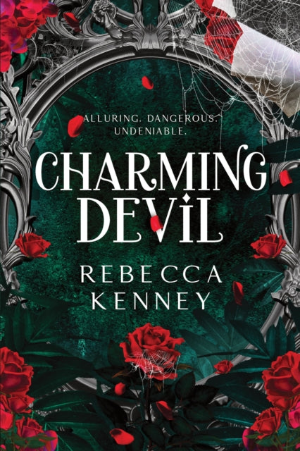 Book cover for Charming Devil by Rebecca Kenney, featuring roses and a gothic frame.