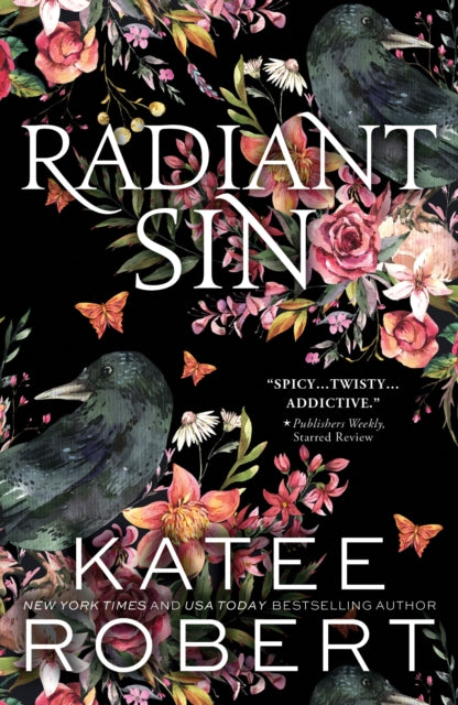 Radiant Sin book cover with crows and flowers.