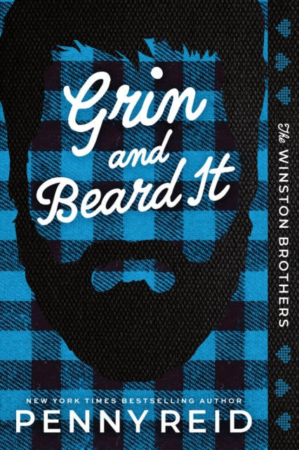 Book cover for Grin and Beard It by Penny Reid with a plaid background.