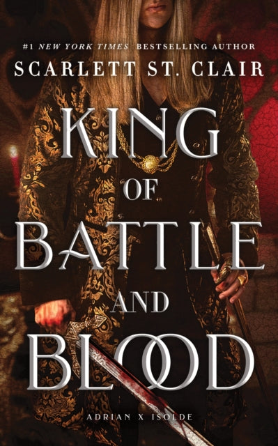 King of Battle and Blood book cover featuring a person in ornate clothing.