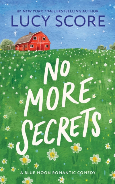 Book cover with a red barn on a green hill with white flowers.